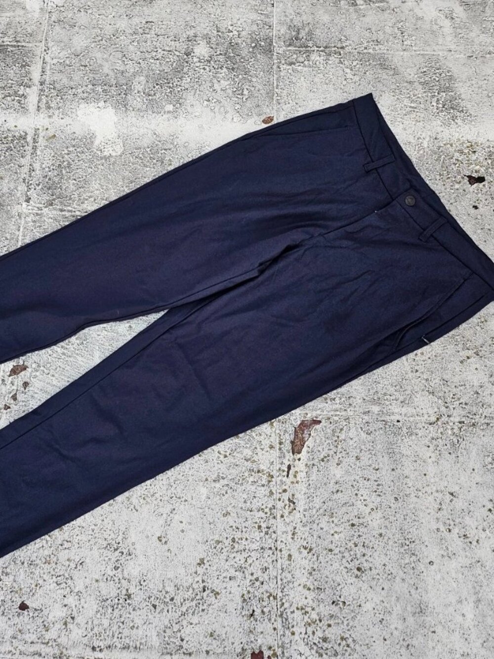 Reebok Men Pant Navy Blue Side Pockets Trouser Flat Front Pant Size 34X32